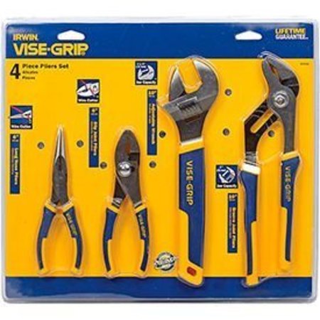 IRWIN IRWIN VISE-GRIP® 2078705 4 PC Plier Set (Long Nose, Slip Joint, Tongue & Groove, Adj. Wrench) 2078705